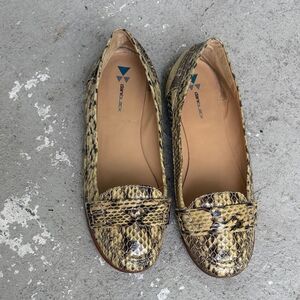 Daniblack faux snake loafers